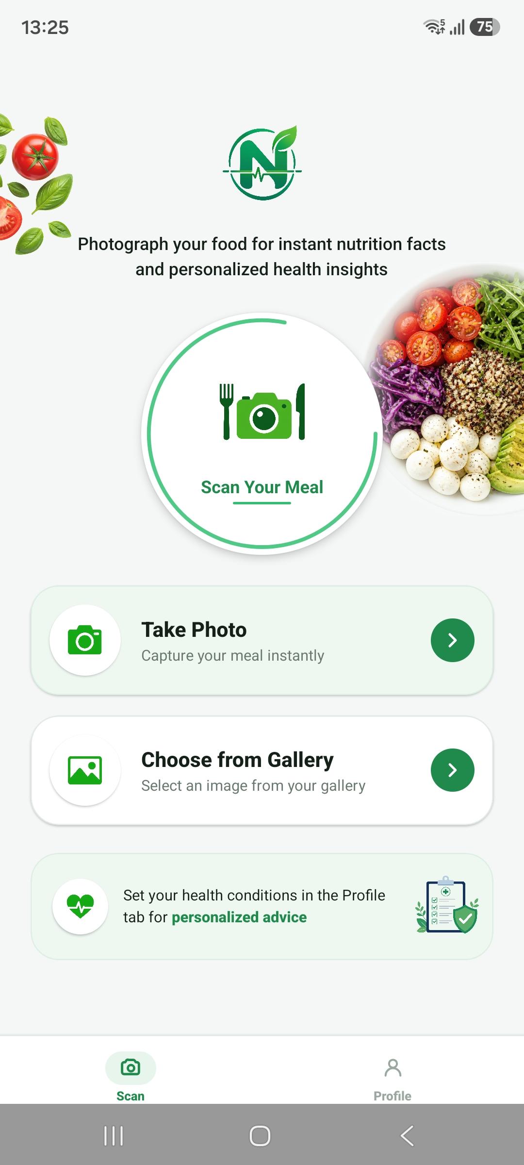 NutriView home